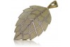 Italian yellow 14k gold beautiful modern leaf pendant cpn050yw