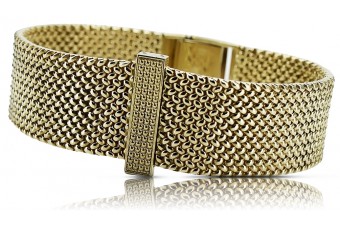 Bracelet Homme Or 14k 585 Montre Italienne Style cpn059y&mbw014y