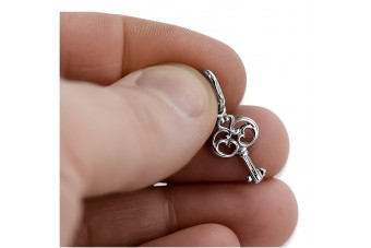 Argent soviétique russe 925 URSS Pendentif clé vintage vpn019s