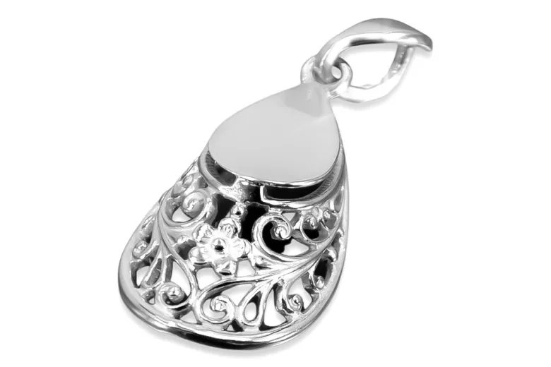 Argent soviétique russe 925 URSS Pendentif en fer à cheval vintage vpn074s