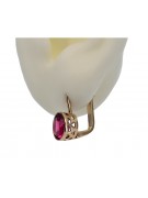 Joyería de Rubí con Oro Rosa Antiguo Original de 14k 585 vec107