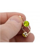 Joyería antigua de oro rosa 14k 585 con peridoto. vec107