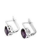 Vintage 925 Silver Alexandrite earrings vec107s