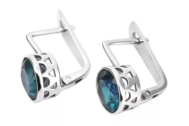 copie de Boucles d'oreilles en argent Vintage Rozyskie Vintage 925 avec Alexandrite vec107s