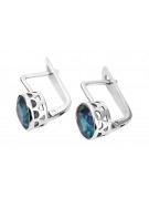 Vintage 925 Silver Aquamarine earrings vec107s