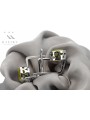 Pendientes de plata Russian Vintage 925 con peridoto vec107s