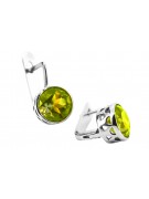 Russische Vintage-Ohrringe aus 925er Silber mit Peridot vec107s