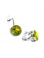 Vintage 925 Silver Peridot earrings vec107s