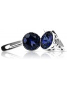 Vintage 925 Silver Sapphire earrings vec107s