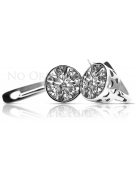 Pendientes Rusos Vintage Plata 925 Engaste vec107s