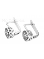 Boucles d'oreilles russes vintage en argent 925 serti vec107s