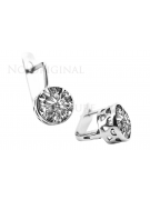 Boucles d'oreilles russes vintage en argent 925 serti vec107s