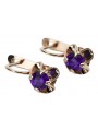 Boucles d'oreilles en alexandrite de l'époque soviétique russe en or rose vintage 14k vec018 style