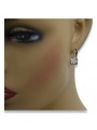 "Bijoux Anciens Soviétiques : Boucles d'oreilles Zircon en Or Rose Vintage 14 Carats vec018" style