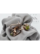 Vintage silver rose gold plated 925 Peridot earrings vec018rp