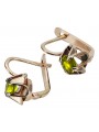 Roségold-Ohrringe versilbert 925 mit Peridot vec018rp