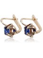 Vintage silver rose gold plated 925 Sapphire earrings vec018rp