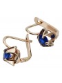 Vintage silver rose gold plated 925 Sapphire earrings vec018rp