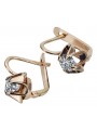 Vintage silver rose gold plated 925 Zircon earrings vec018rp