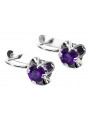 Boucles d'oreilles russes Vintage en argent 925 avec Alexandrite vec018s