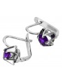 Boucles d'oreilles russes Vintage en argent 925 avec Alexandrite vec018s