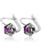 Vintage 925 Silver Amethyst earrings vec018s