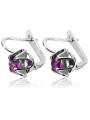 Vintage 925 Silver Amethyst earrings vec018s