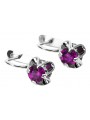 copie de boucles d'oreilles en argent russe Vintage 925 avec Alexandrite vec018s