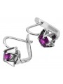 copie de boucles d'oreilles en argent russe Vintage 925 avec Alexandrite vec018s