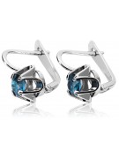 Vintage 925 Silver Aquamarine earrings vec018s