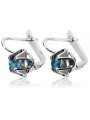 Vintage 925 Silver Aquamarine earrings vec018s