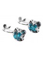 Vintage 925 Silver Aquamarine earrings vec018s