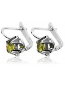 Vintage 925 Silver Peridot earrings vec018s