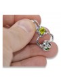 Russische Vintage-Ohrringe aus 925er Silber mit Peridot vec018s