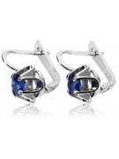 Vintage 925 Silver Sapphire earrings vec018s