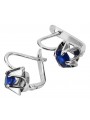 Vintage 925 Silver Sapphire earrings vec018s