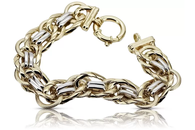 Bracelet ★ en or rose jaune russiangold.com ★ Or 585 333 Prix bas