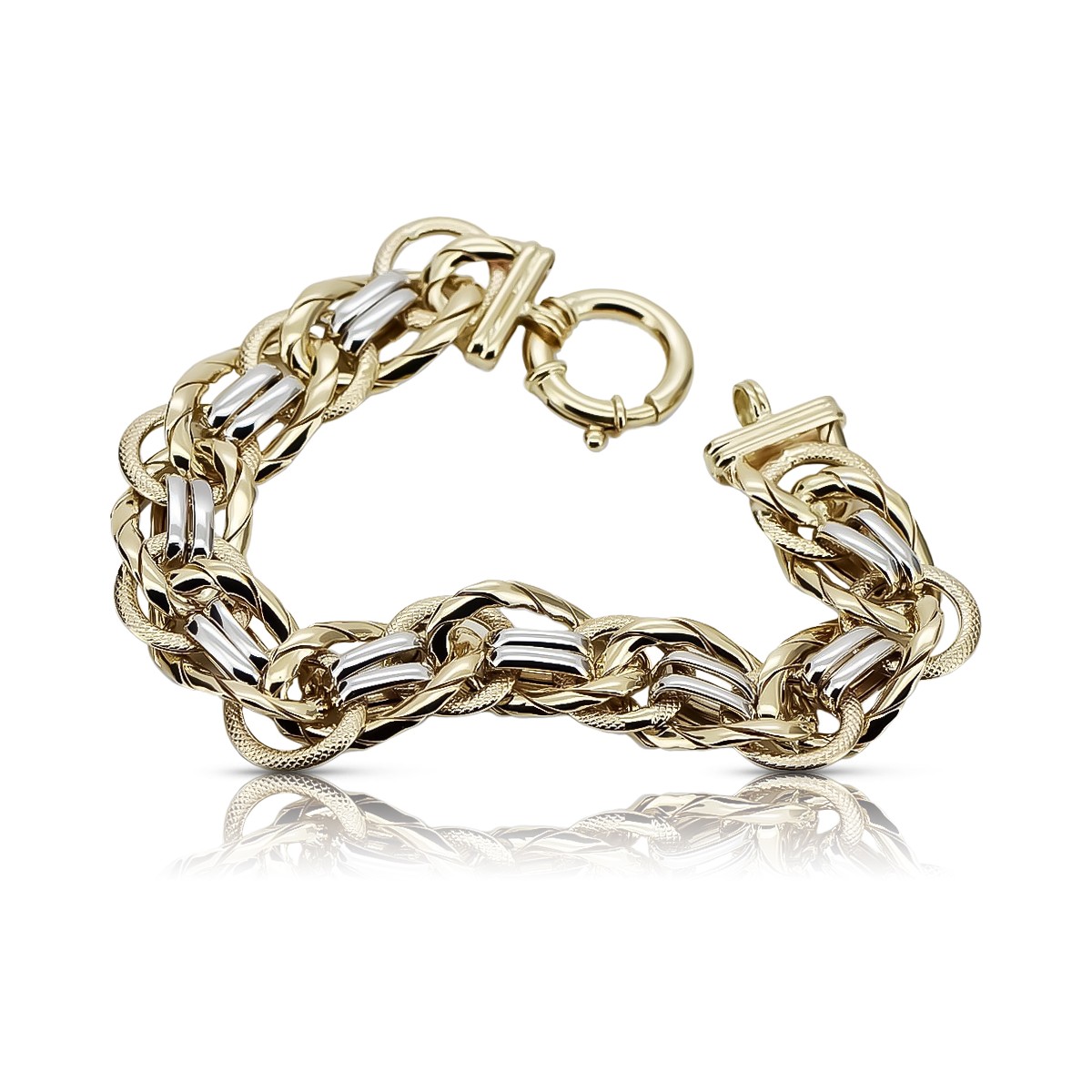 Yellow rose gold bracelet ★ russiangold.com ★ Gold 585 333 Low price