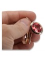 "Original 14K Rose Gold Vintage Ruby Earrings" vec114