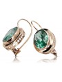 "Emerald Elegance: Vintage Inspired 14K Rose Pink Gold Earrings" vec114