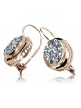 "Exquisite Zircon Embellished 14K Rose Gold Vintage Earrings" vec114