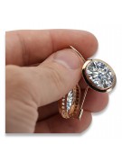 "Exquisite Zircon Embellished 14K Rose Gold Vintage Earrings" vec114