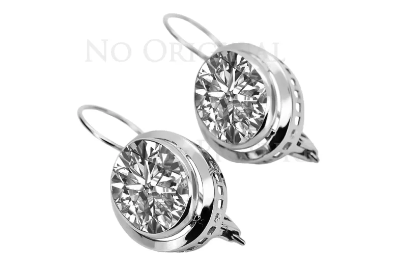 Boucles d'oreilles en or rose Argent plaqué or 925 Monture vec114rp