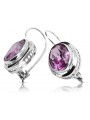 Vintage 925 Silver Amethyst earrings vec114s