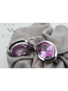 Vintage 925 Silver Amethyst earrings vec114s