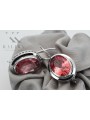 Vintage 925 Silver Ruby earrings vec114s