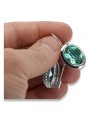 Vintage 925 Silver Emerald earrings vec114s