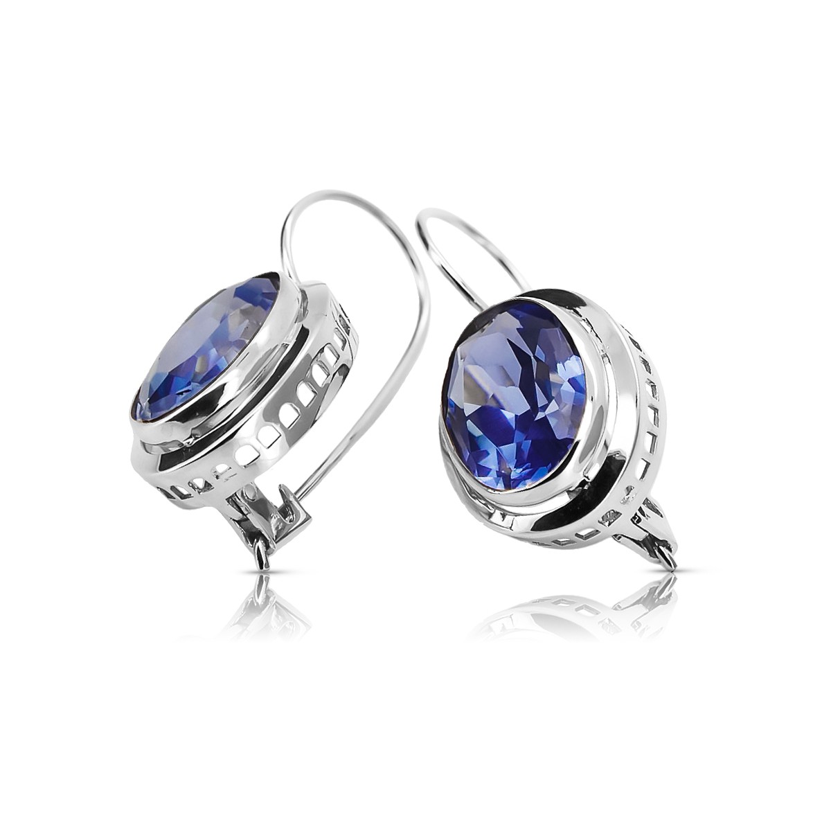 Vintage 925 Silver Sapphire earrings vec114s