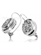 Boucles d'oreilles russes vintage en argent 925 serti vec114s