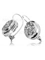 Boucles d'oreilles russes vintage en argent 925 serti vec114s